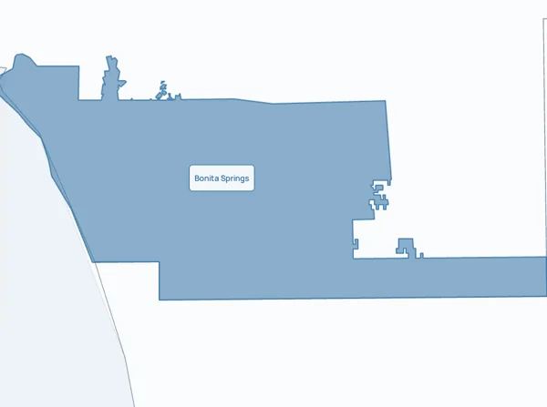 Illustrated map of Bonita Springs