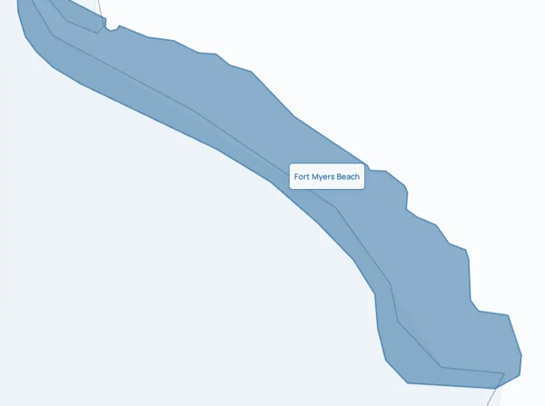 Illustrated map of Fort Myers Beach