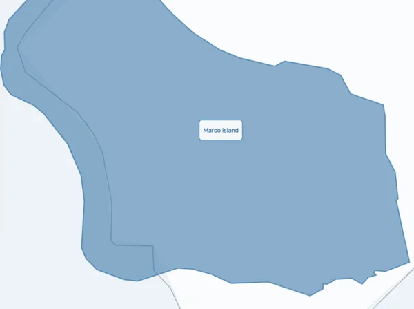 Illustrated map of Marco Island