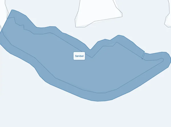 Illustrated map of Sanibel
