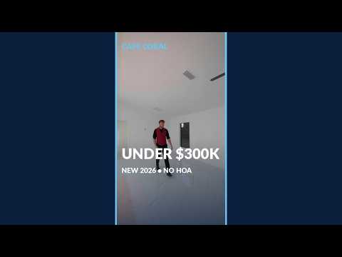 Published video thumbnail for Cape Coral Florida NEW 2026 Home Under $300K | Freshwater Canal, No HOA