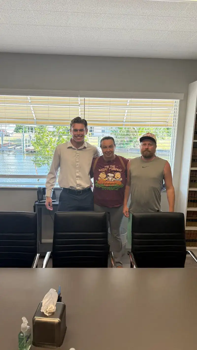 Buyers with Brayden Milner on closing day