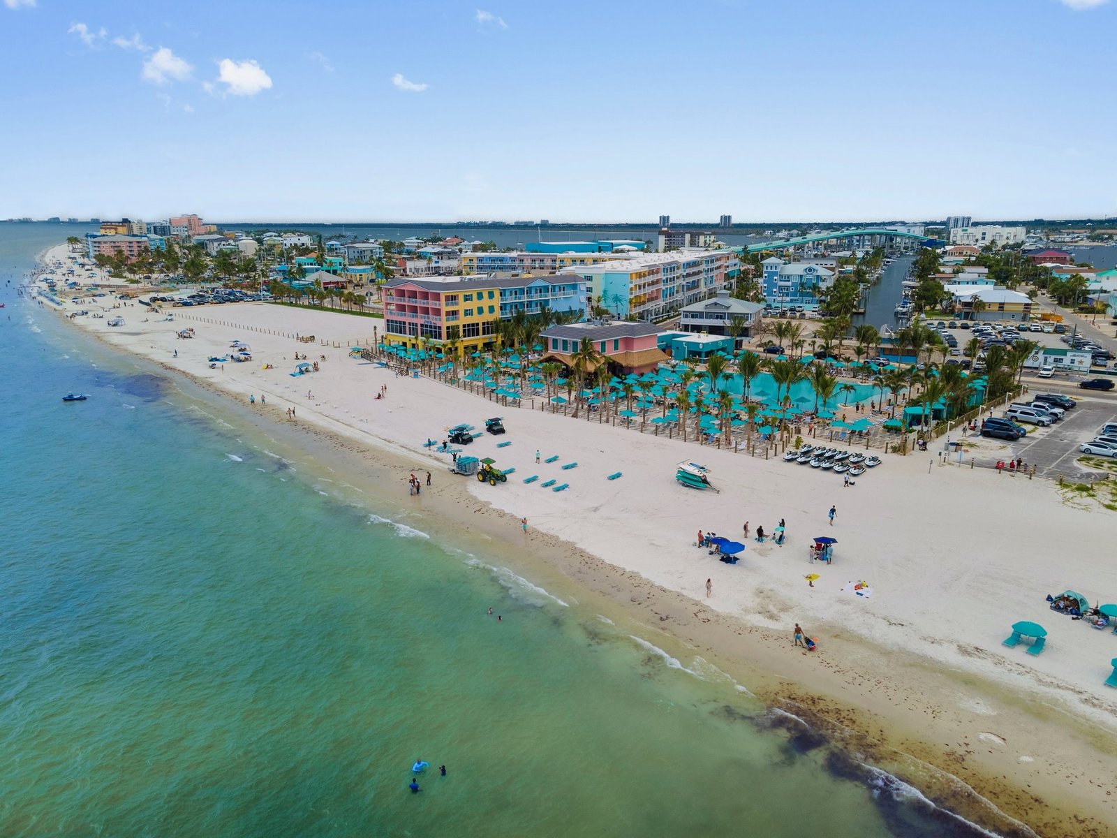 Fort Myers Beach aerial view, Southwest Florida